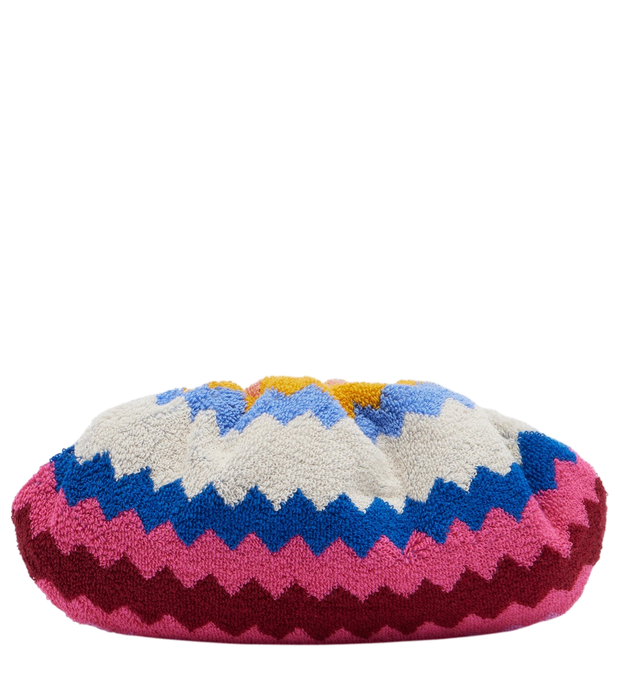 Missoni Zigzag Pequena clutch de tecido felpudo