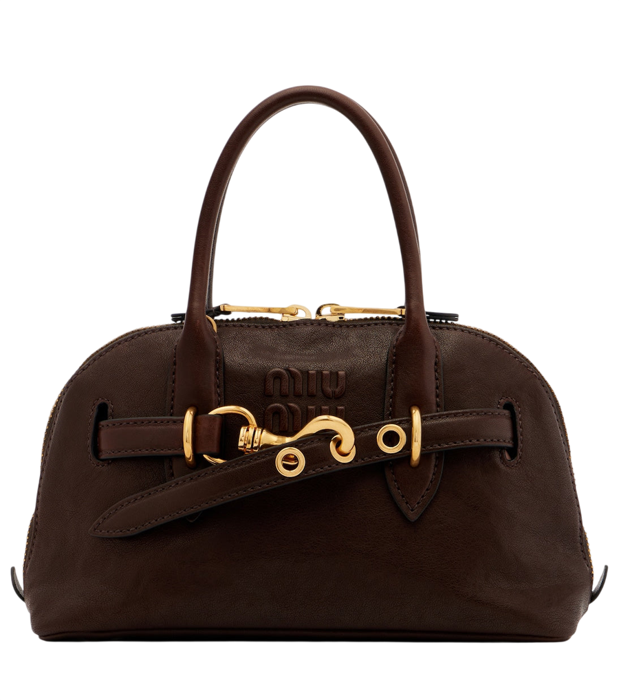 Miu Miu Aventure leather tote bag