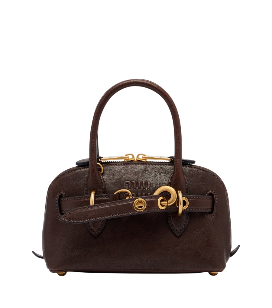 Minibolso de mano Aventure de piel de Miu Miu