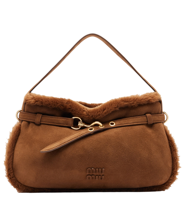 Miu Miu Aventure suede shoulder bag