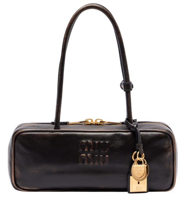 Miu Miu Beau logo leather shoulder bag