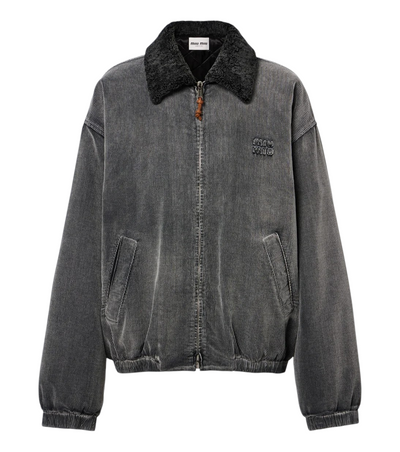 Miu Miu Corduroy cotton bomber jacket [white-bg-processed] 1786642508361