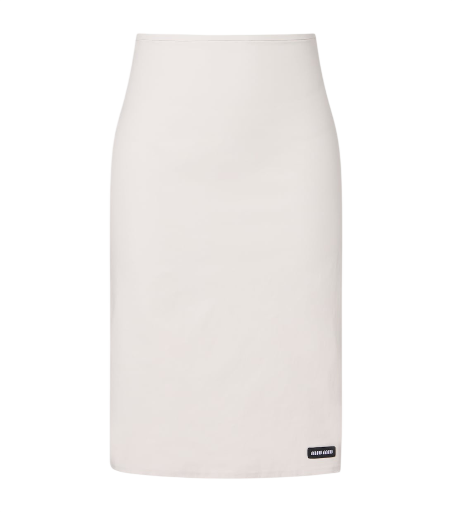 Miu Miu Cotton-blend poplin pencil skirt
