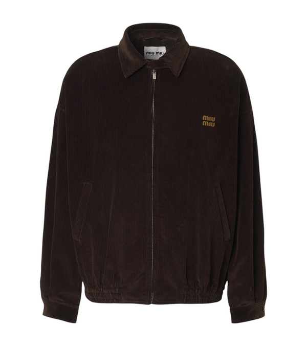 Miu Miu Cotton corduroy blouson jacket
