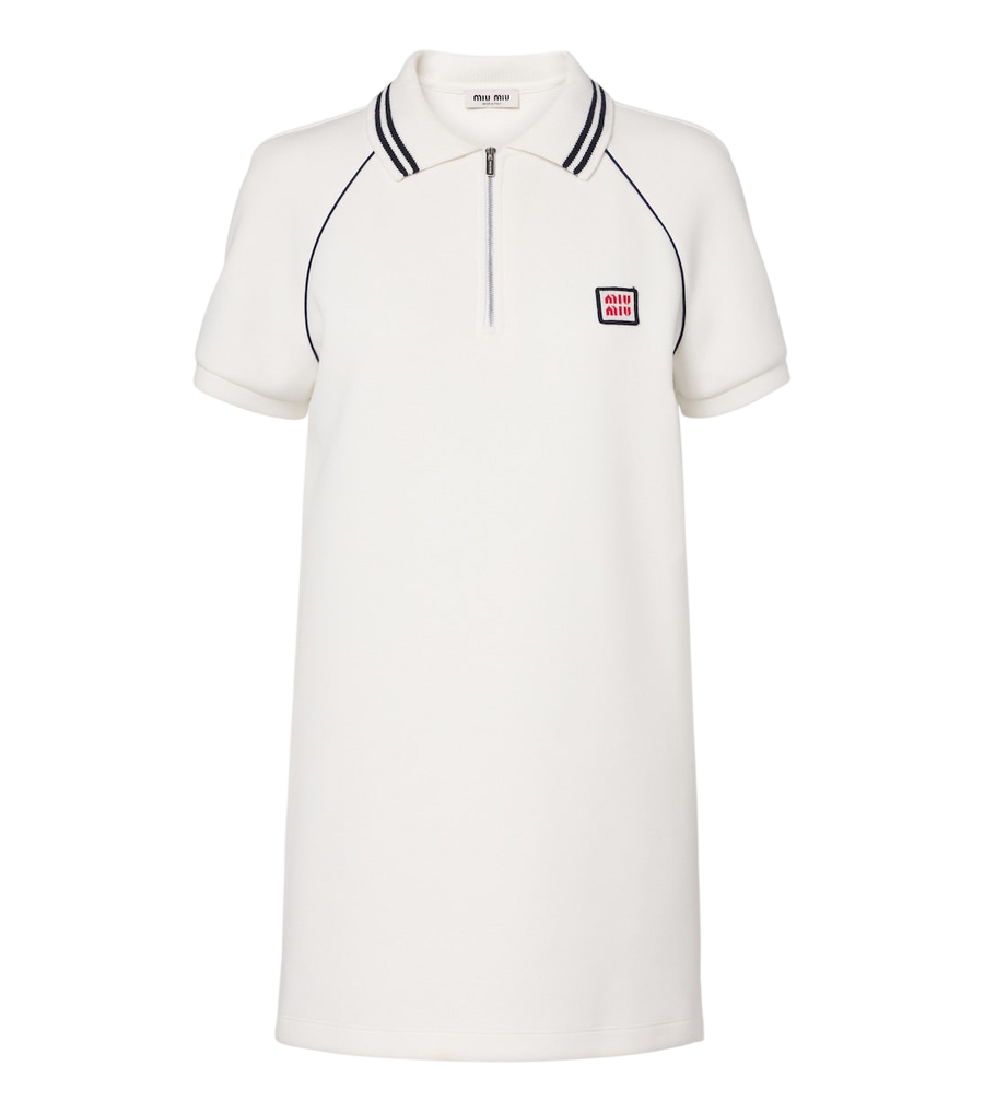 Robe polo en piqué de coton Miu Miu
