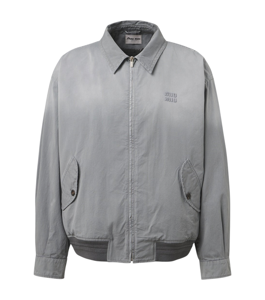 Miu Miu Cotton twill blouson jacket