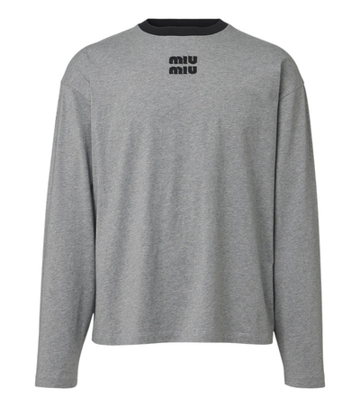 Miu Miu Embroidered Logo Cotton Jersey T-Shirt [white-bg-processed] 1787525960214