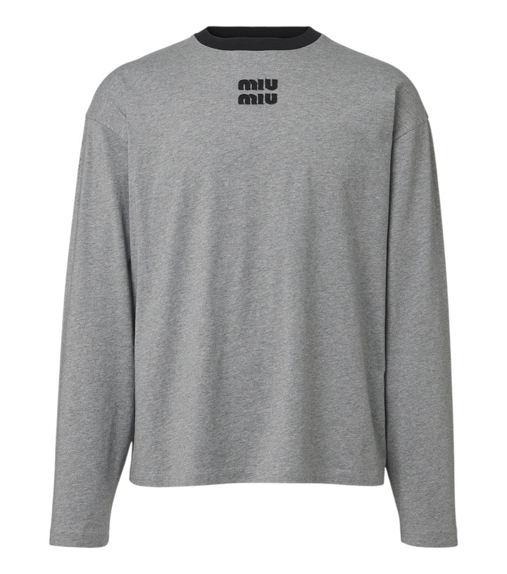 Miu Miu Embroidered Logo Cotton Jersey T-Shirt [white-bg-processed] 1787525960214