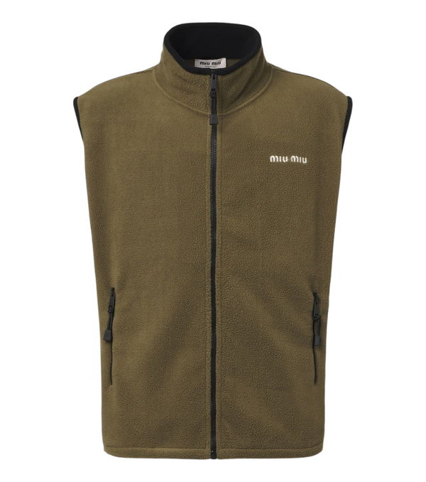 Miu Miu Fleece zip-up vest
