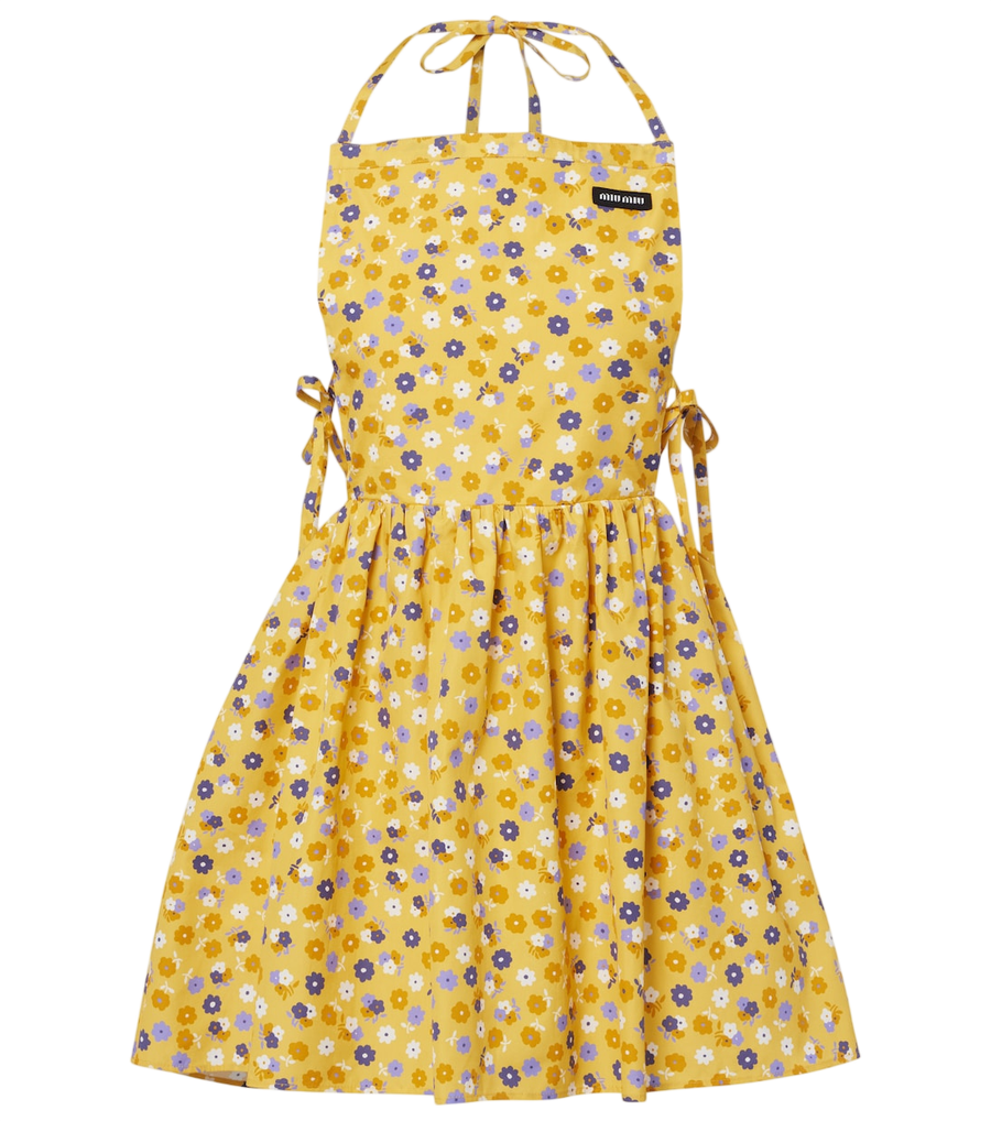 Miu Miu Floral open-back cotton poplin minidress