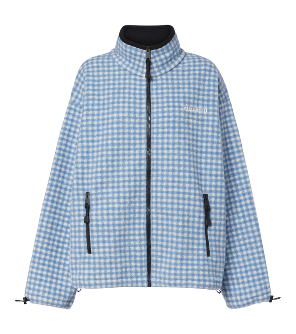 Miu Miu Gingham fleece jacket