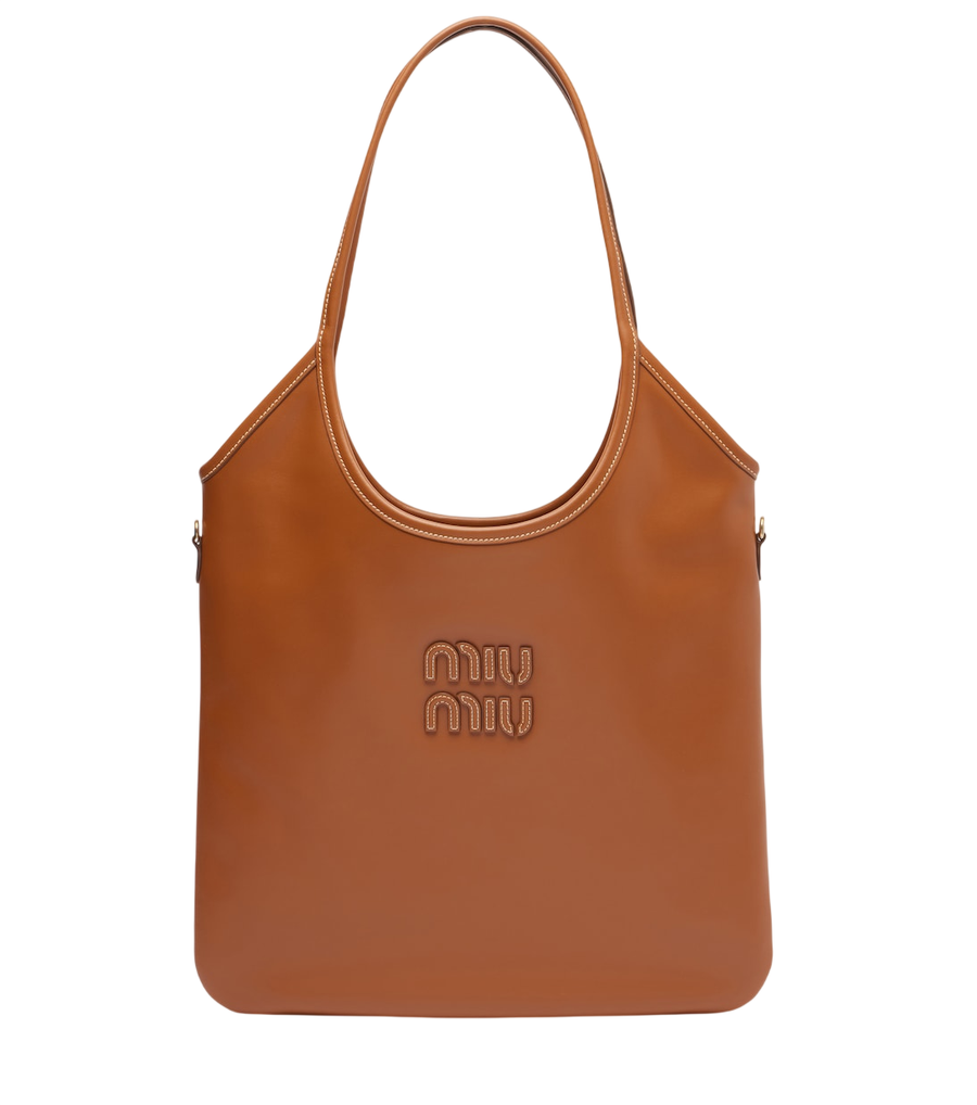 Miu Miu Ivy leather shopper