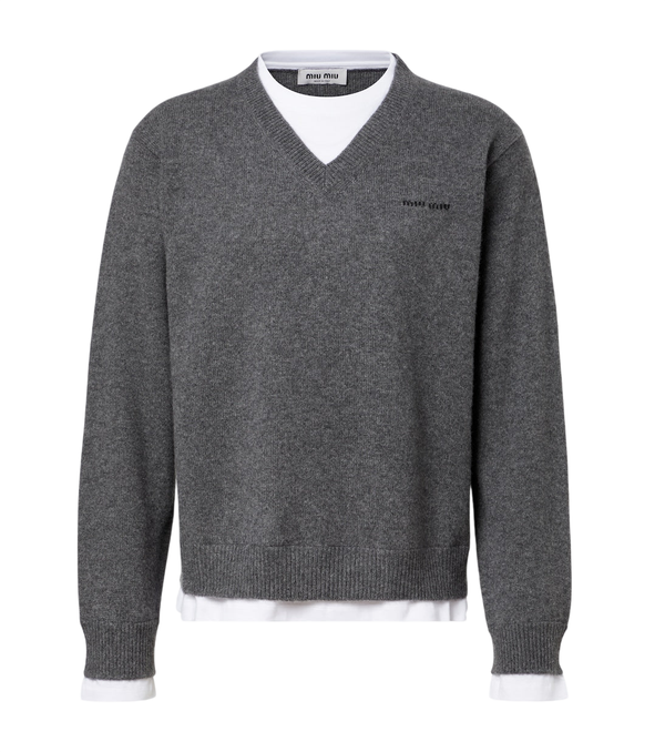 Miu Miu Layered cashmere sweater