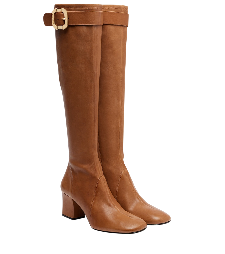 Miu Miu Leather knee-high boots