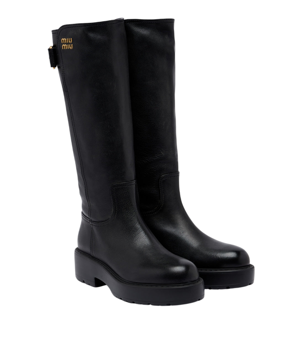 Miu Miu Leather knee-high boots