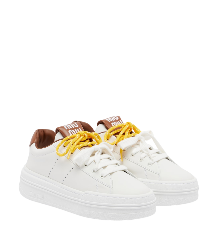 Miu Miu Leather platform sneakers