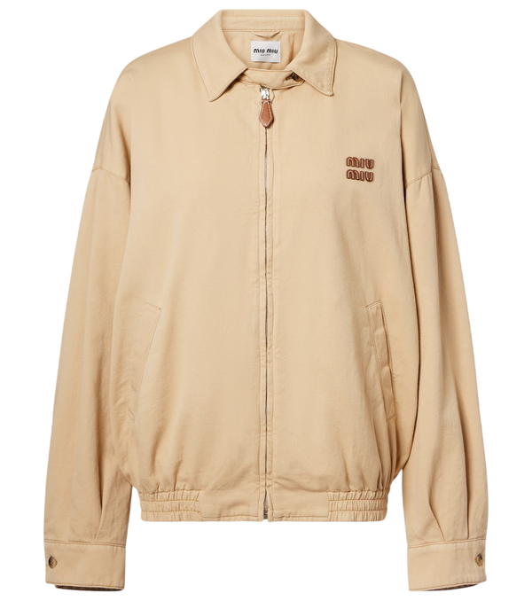 Miu Miu Logo denim blouson