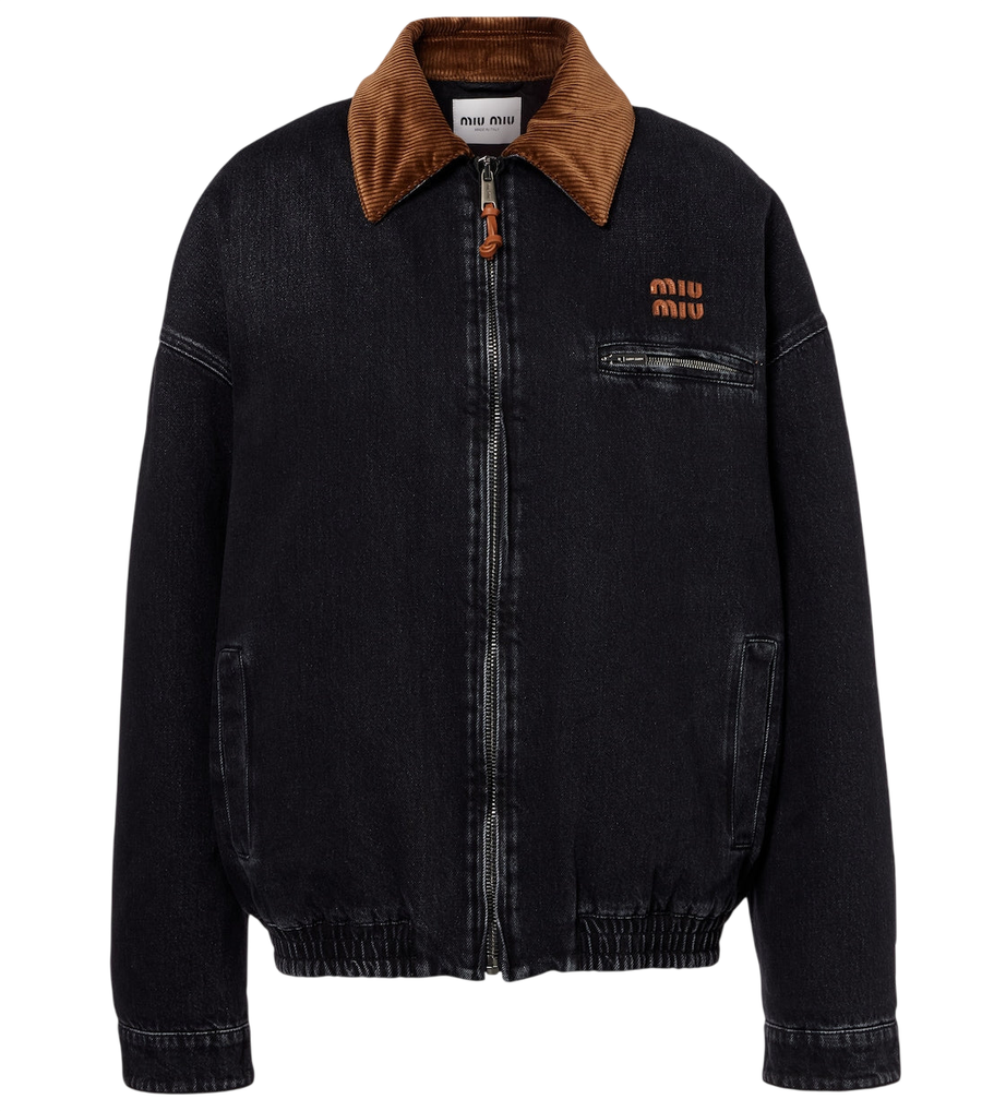 Miu Miu Logo denim jacket