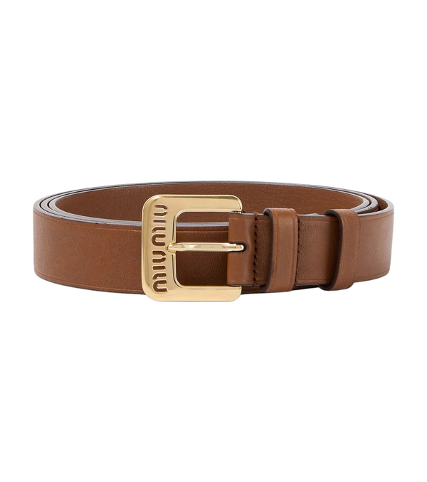 Miu Miu Logo leather belt