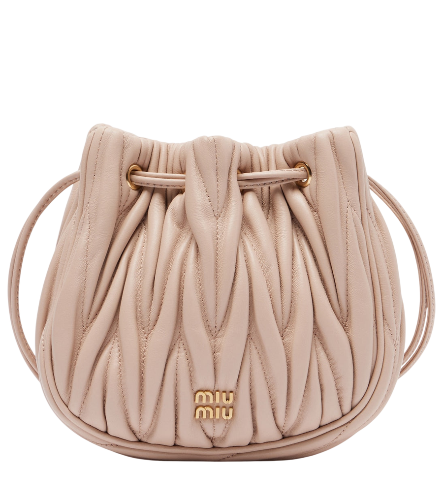 Miu Miu Matelassé leather bucket bag