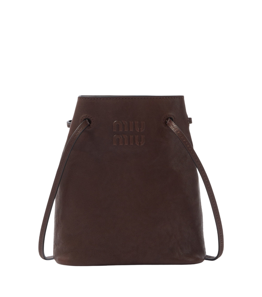 Miu Miu Mini leather bucket bag