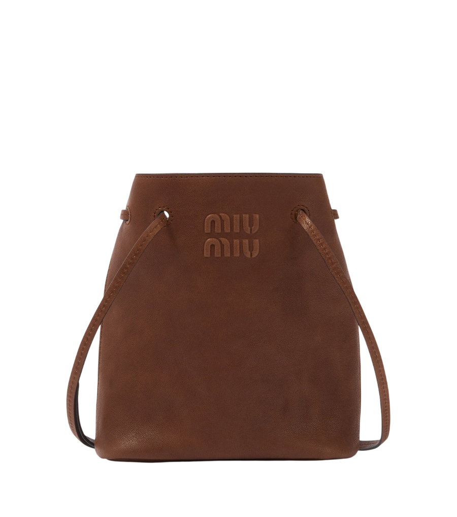 Miu Miu Mini leather bucket bag