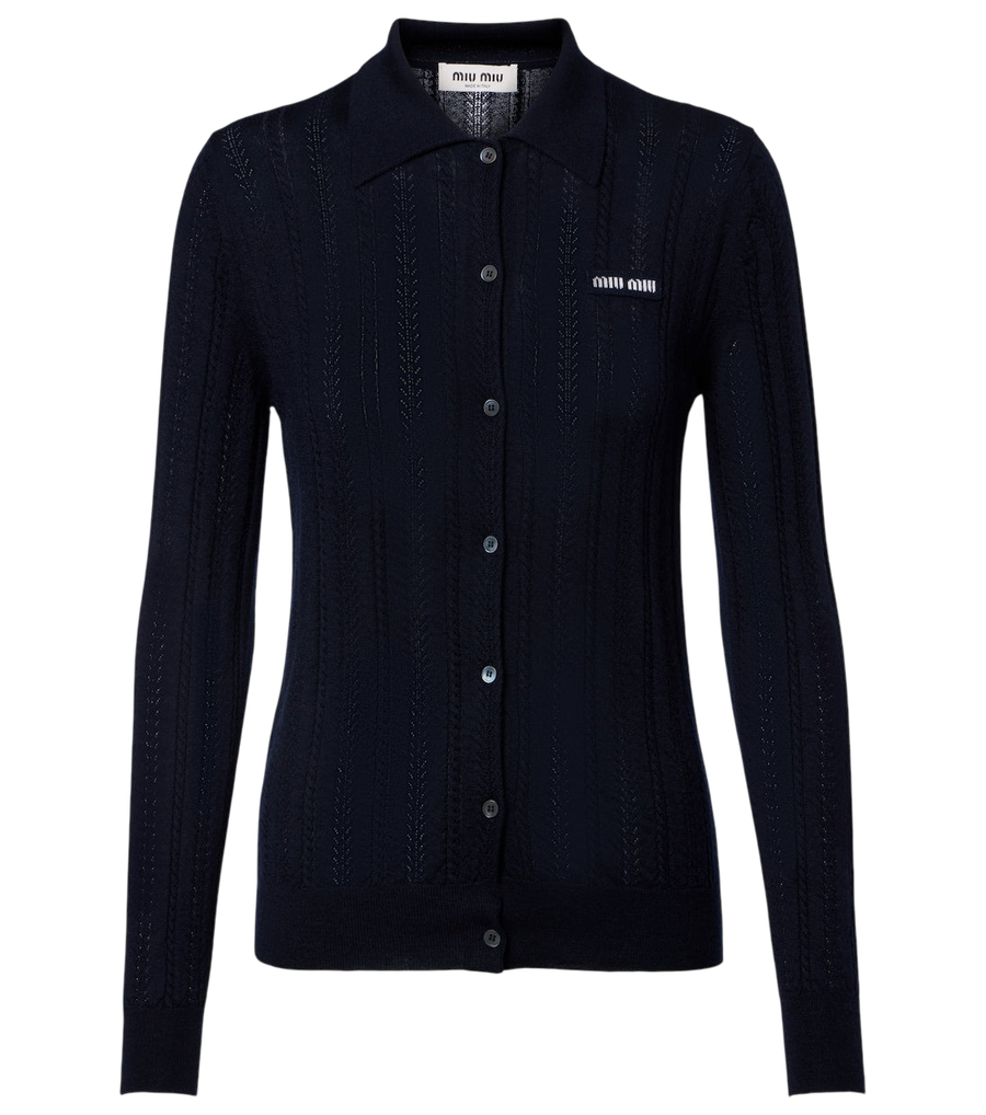 Miu Miu Open-knit cashmere cardigan