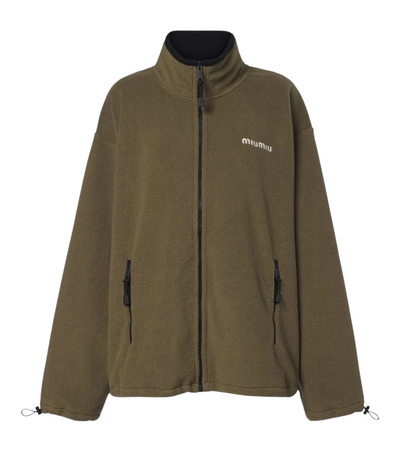 Miu Miu Oversized Fleece Jacket [white-bg-processed] 1786642505709