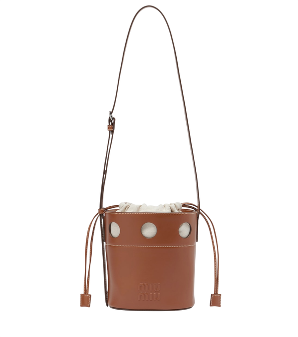 Miu Miu Perforated leather bucket bag