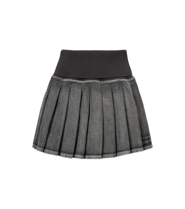 Miu Miu Pleated cotton-blend miniskirt