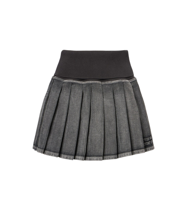 Miu Miu Minigonna plissettata in misto cotone