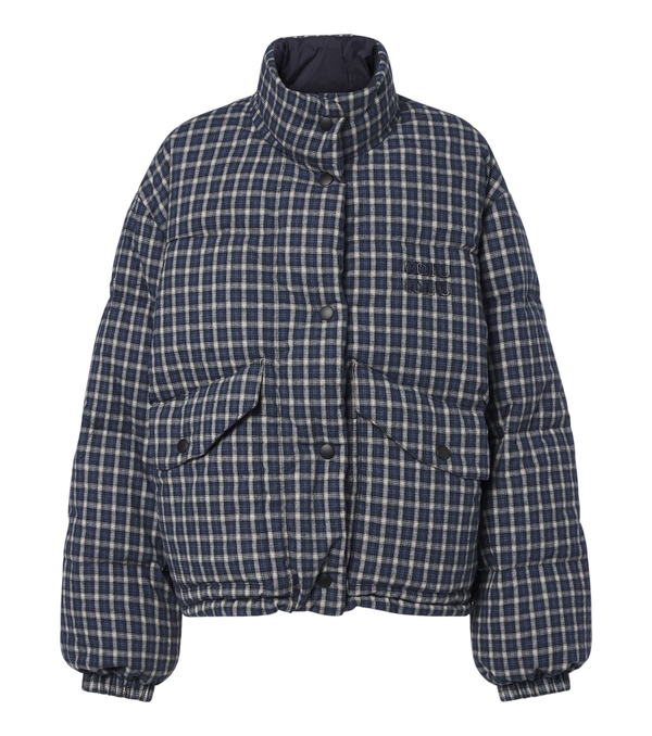Miu Miu Reversible cotton flannel down jacket