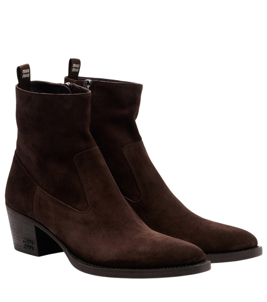 Miu Miu Suede ankle boots