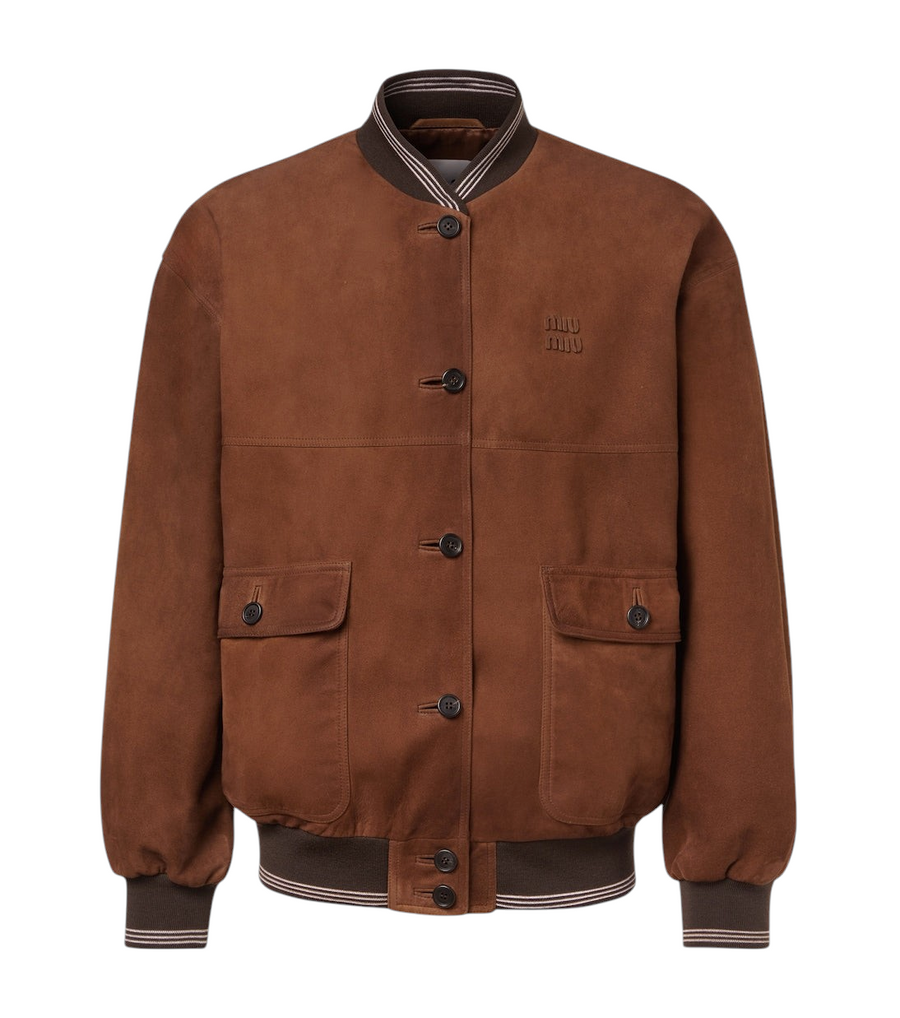 Miu Miu Suede bomber jacket