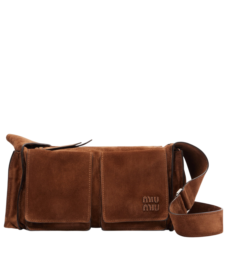 Miu Miu Utilitaire suede shoulder bag