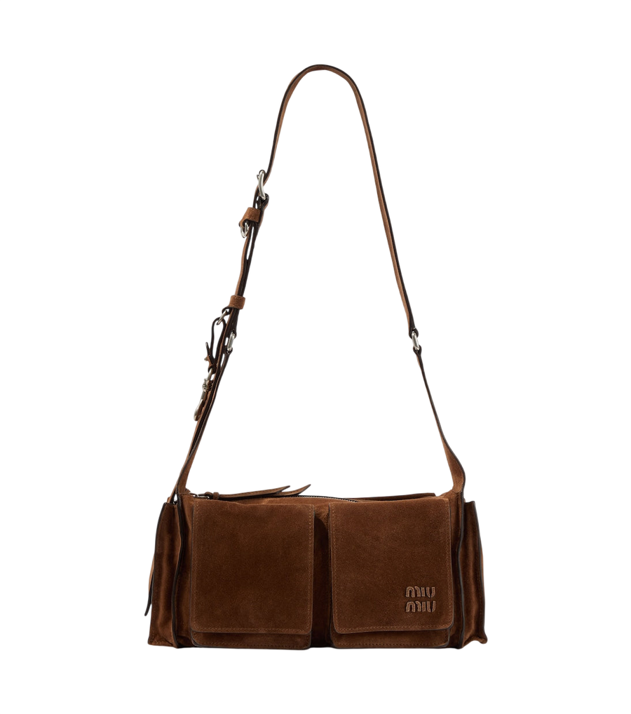 Miu Miu Utilitaire suede shoulder bag