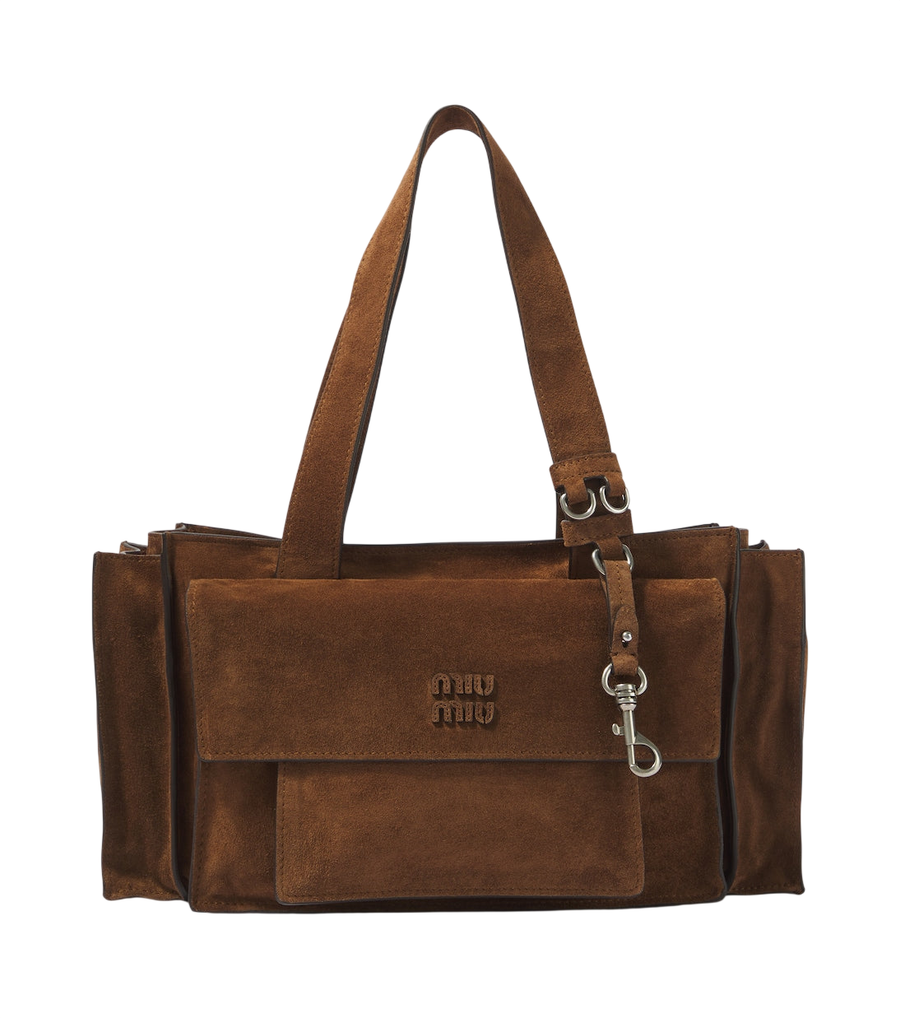Miu Miu Utilitaire suede tote bag
