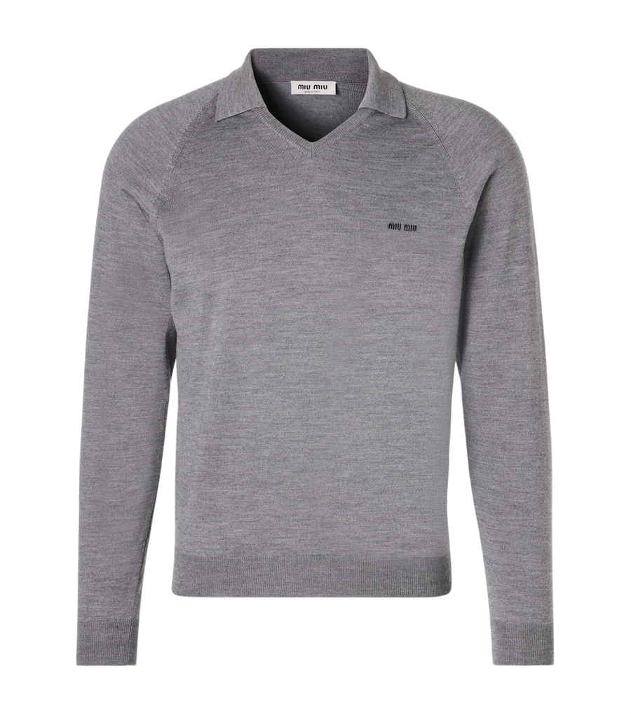 Miu Miu Virgin wool polo sweater