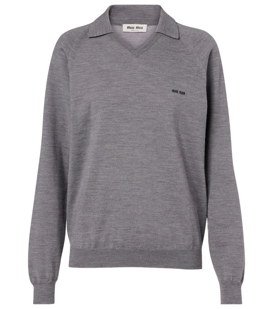 Miu Miu Virgin wool polo sweater