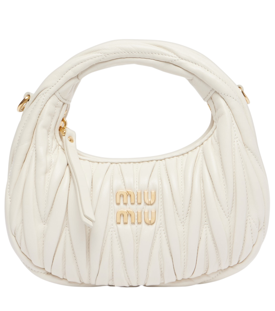 Sac porté épaule Mini Wander en cuir matelassé Miu Miu
