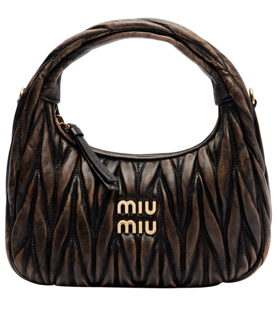 Miu Miu Wander Small matelassé leather tote bag