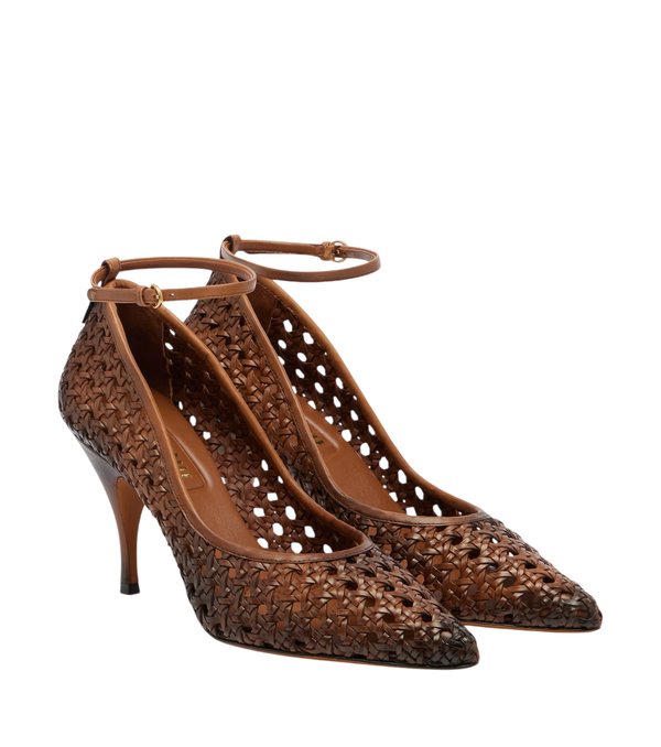 Miu Miu Sapatos de couro trançado