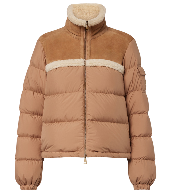 Moncler Aurore shearling-trimmed down jacket