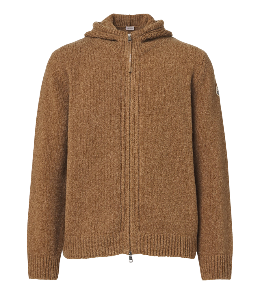 Moncler Bouclé wool-blend zip-up hoodie