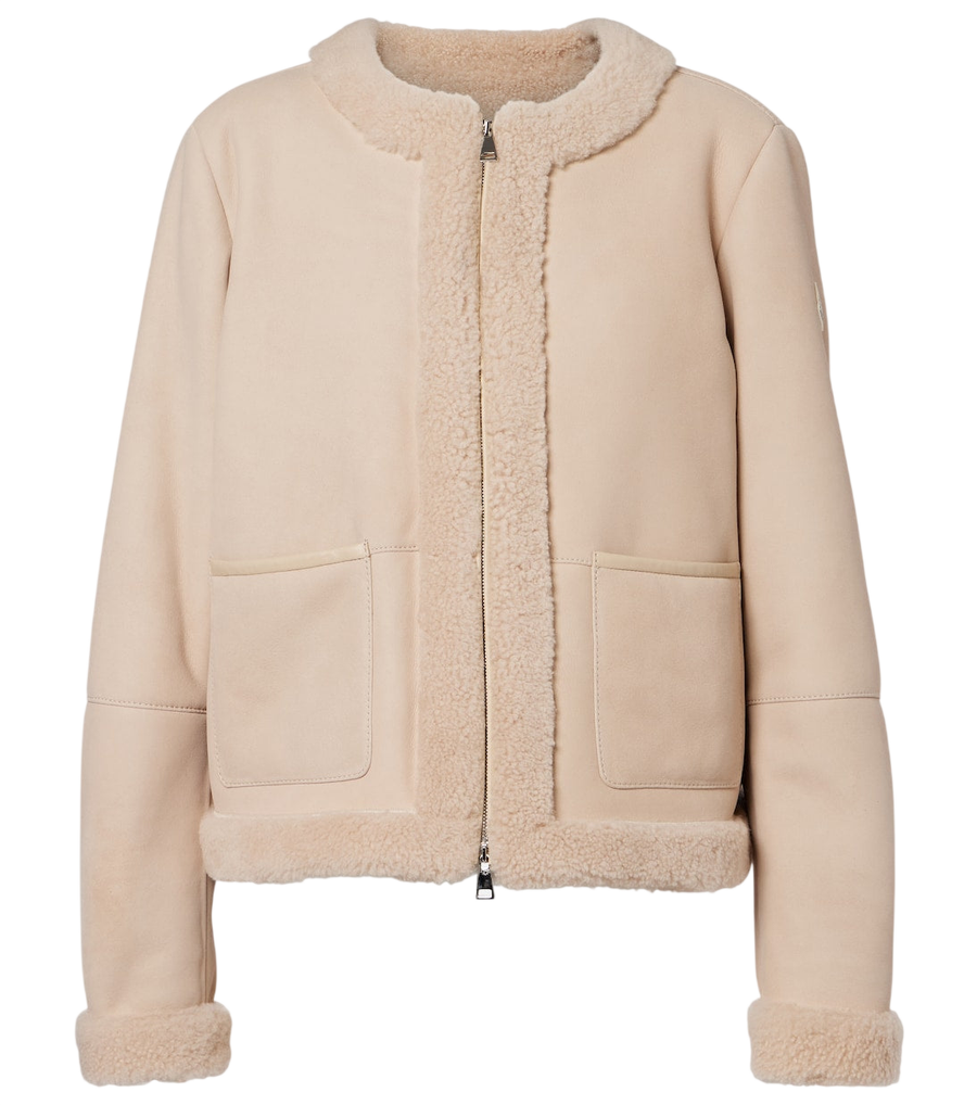 Moncler Buis shearling-lined suede down jacket