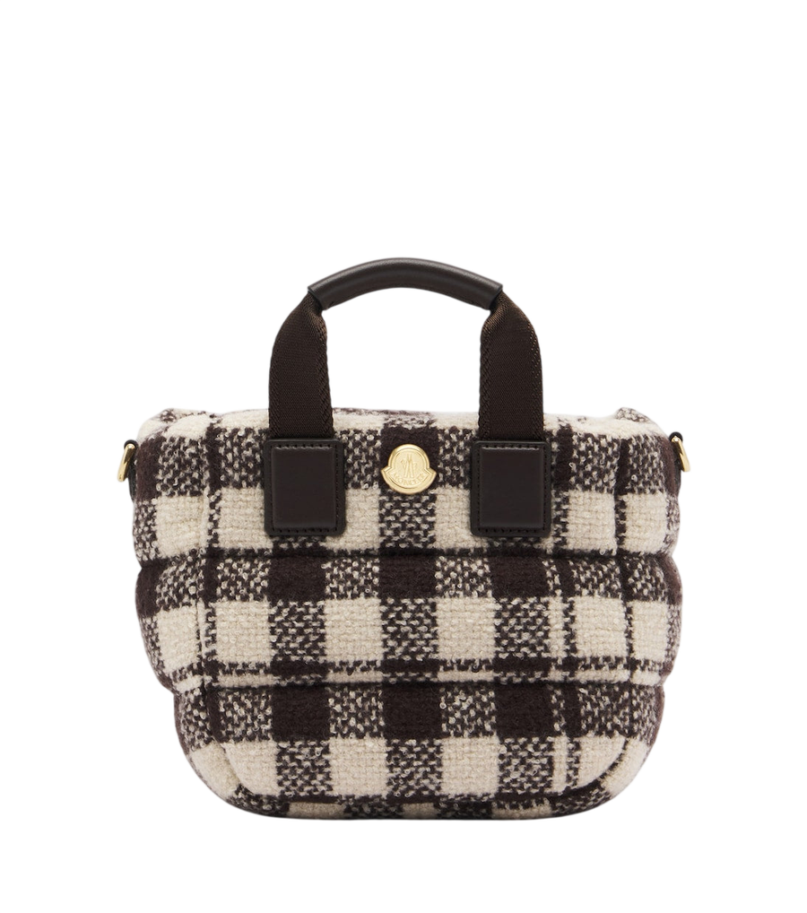 Sac cabas mini en toile à carreaux Caradoc de Moncler