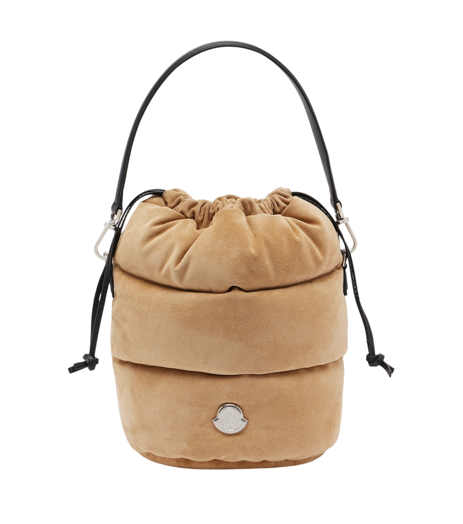 Moncler Caradoc Small suede down bucket bag