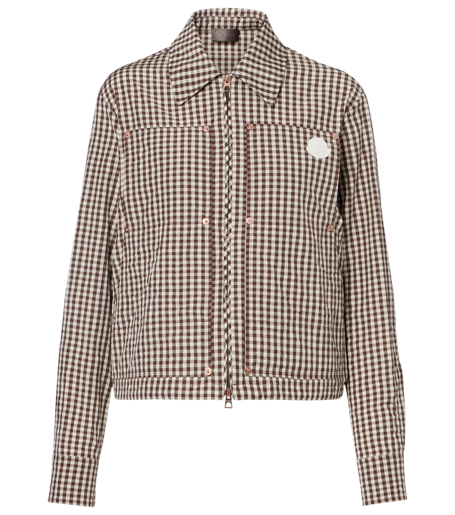 Moncler Checked cotton-blend jacket