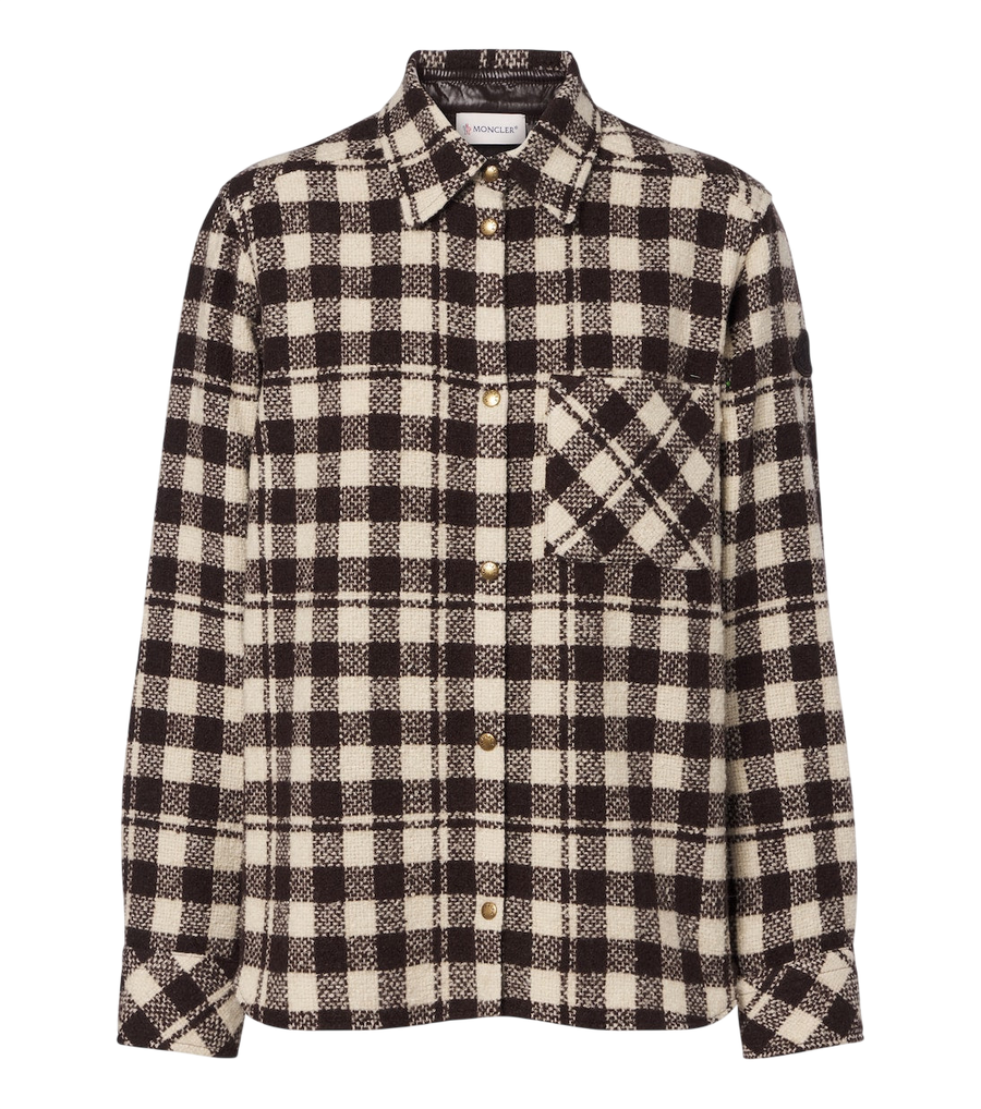 Surchemise Moncler à carreaux en mélange de laine