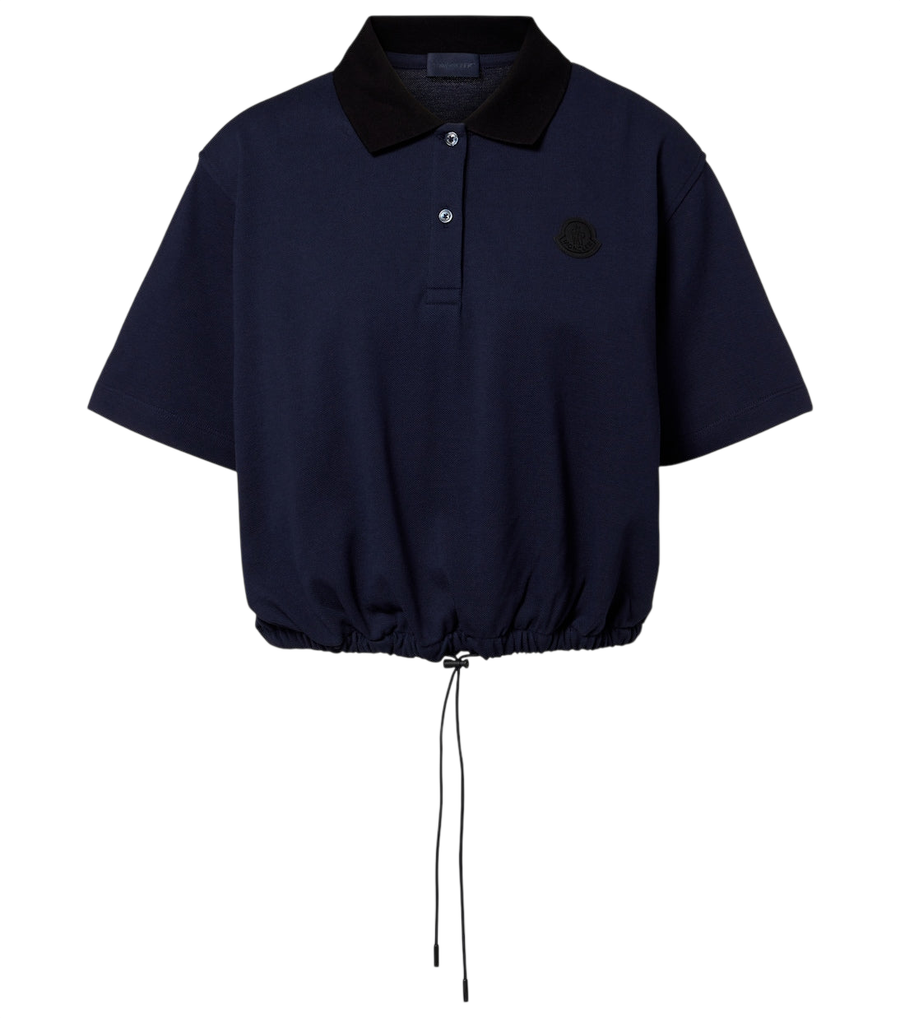 Polo en piqué de coton Moncler